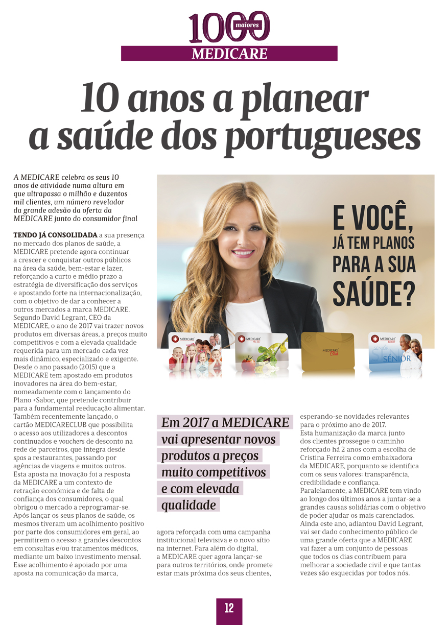 MEDICARE - 10 Anos a planear a saúde dos portugueses