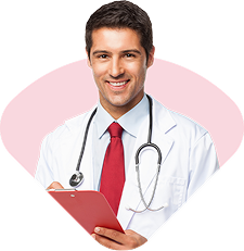 Médico com bloco de notas
