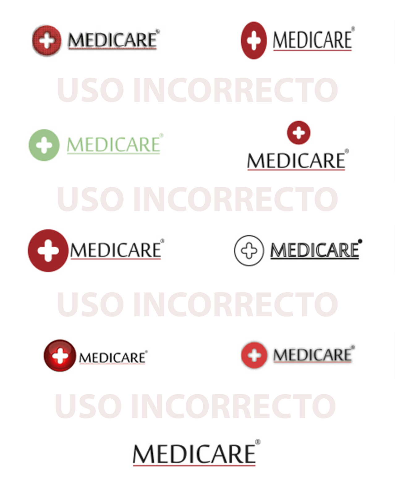 Uso incorrecto do logótipo da Medicare